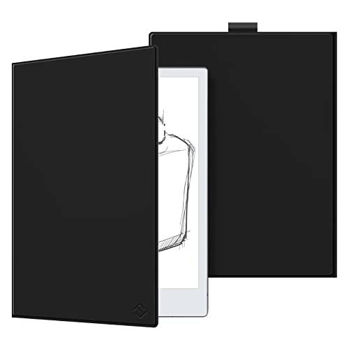 Fintie 슬림 케이스 Remarkable 2 디지털 용지,종이 태블릿, 태블릿PC 10.3 인치 (2020 출시) - 프리미엄 PU 가죽 경량 북 폴리오 커버 펜 홀더, Not 호환 Remarkable 1, 블랙