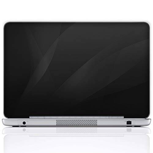 Meffort Inc 17 17.3 인치 노트북 노트북 스킨 스티커 커버 아트 데칼 (포함 2 손목 패드) - 그레이 블랙 Swirl