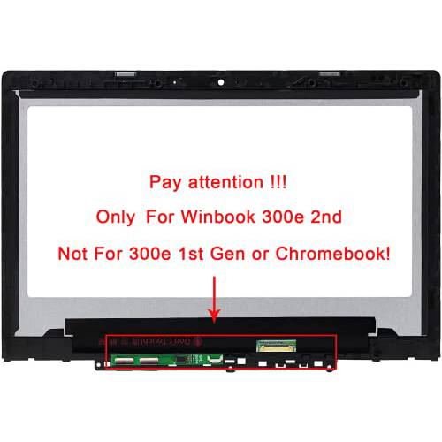 5D10T45069 Original New 스크린 교체용 레노버 Winbook 300e 2nd 세대 81M9 디스플레이 LCD 터치 스크린 패널 디지타이저 조립품 11.6 HD 1366x768 (Not Work 300e 1st 세대 or 크롬북)