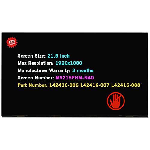 LCD 교체용 MV215FHM-N40 MV215FHM N40 M215HCA-L3B LM215WF9 SSA1 M215HAN01.1 Non-Touch 스크린 21.5 디스플레이 패널 FHD 1920×1080 (Non-Touch 버전)