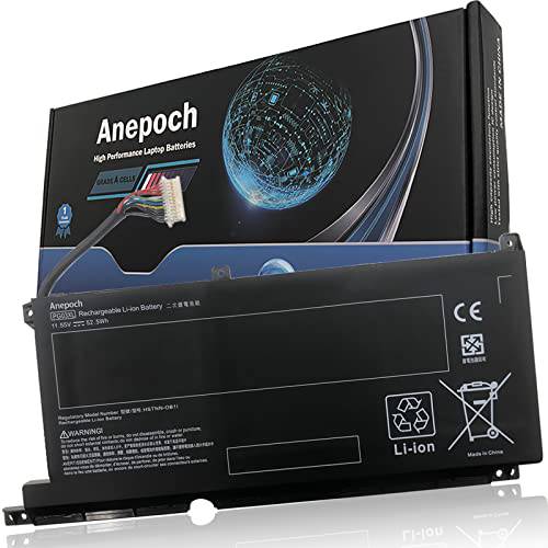 Anepoch PG03XL 52.5Wh 노트북 배터리 교체용 HP Pavilion 게이밍 15-DK 15-dk0020TX 15-ec 15-ec0000 OMEN 5X FPC52 시리즈 HSTNN-OB1I HSTNN-DB9G L48495-005 L48430-AC1 L48430-AC2 11.55V 4323mAh
