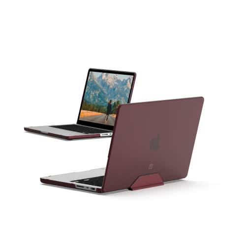 [U] by UAG Designed 맥북 프로 14 인치 케이스 2021 A2442 M1 프로/ M1 맥스 칩 터치 ID, 핑크 투명 Abuergine, Stylish 경량 스크레치 방지 쉘 도트 프로tective 노트북 커버