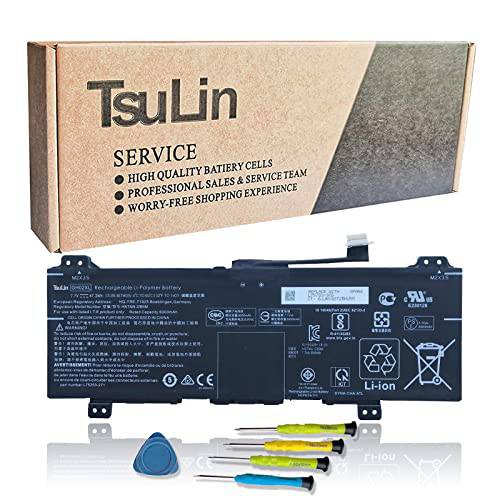 TsuLin GH02XL 노트북 배터리 호환가능한 HP 크롬북 11A G8 11 G8 14 G6 크롬북 X360 11 G3 14AT-NA000 NA0010CA NA0010DS 시리즈 L75783-005 L75253-271 HSTNN-DB9M 7.7V 47.3Wh 6000mAh