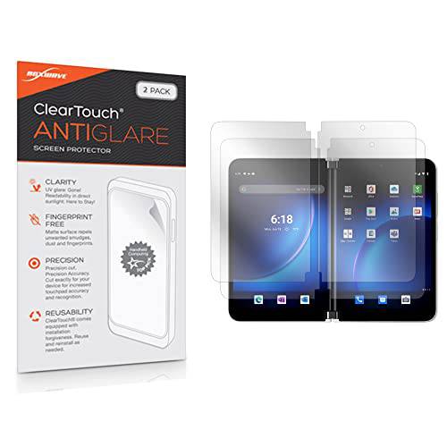 BoxWave 화면보호필름, 액정보호필름 호환가능한 마이크로소프트 서피스 Duo 2 5G ( 화면보호필름, 액정보호필름 by BoxWave) - ClearTouch Anti-Glare (2-Pack), Anti-Fingerprint 매트 필름 스킨 마이크로소프트 서피스 Duo 2 5G