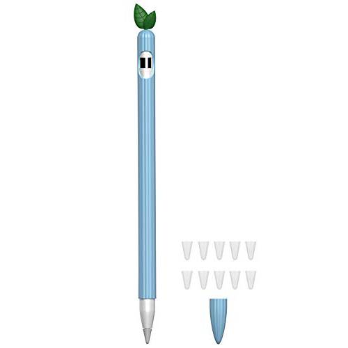 보호 케이스 귀여운 실리콘 슬리브 애플 펜슬 1st 2nd 세대 커버 스킨 홀더 닙 팁 커버, 블루, B1-BLUE