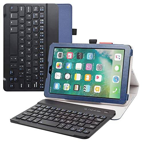 LiuShan 호환가능한 8 Orbic Tab8 키보드 케이스, 탈착식 키보드 스탠딩 PU 가죽 커버 8 Orbic Tab8 5G Tablet(Not 호환 Other 태블릿, 태블릿PC), 블루