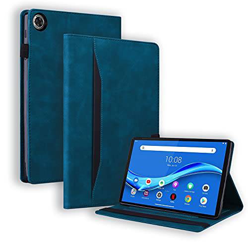Varohix 케이스 레노버 M10 플러스 3rd 세대 10.6 인치 태블릿, 태블릿PC 2022 폴리오 스탠드 쉘 커버 PU 가죽 보호 Multi-Angle 가시 카드 홀더 호환 레노버 탭 M10 플러스 3rd 세대 10.6 인치, 공작 블루