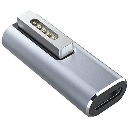 Belcompany USB C to 자석 T-Tip 어댑터 자석 2 맥북 프로 에어, Female Type-C to 자석 2 컨버터, 변환기 커넥터 교체용 맥북 파워 서플라이 Type-C PD 65W-100W 충전기