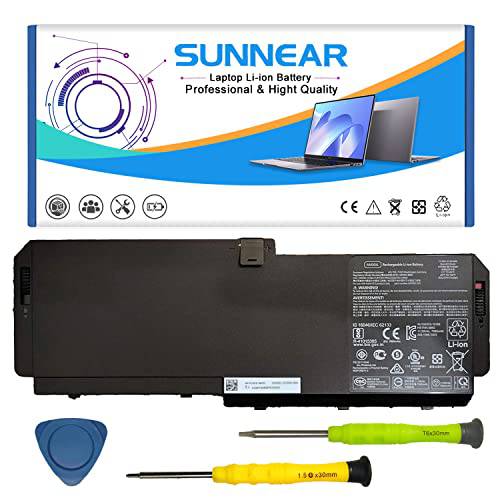 SUNNEAR AM06XL 노트북 배터리 호환가능한 HP Z 북 17 G5 G6 시리즈 노트북 AMO6XL HSTNN-IB8G L07350-1C1 L07044-855 AM06095XL HSN-Q12C 11.55V 95.9Wh 8310mAh 6-Cell