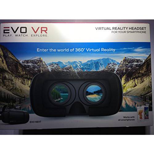 EVO VR - VR 헤드셋 모든 스마트폰 - iOS&  안드로이드 - 블랙 컬러