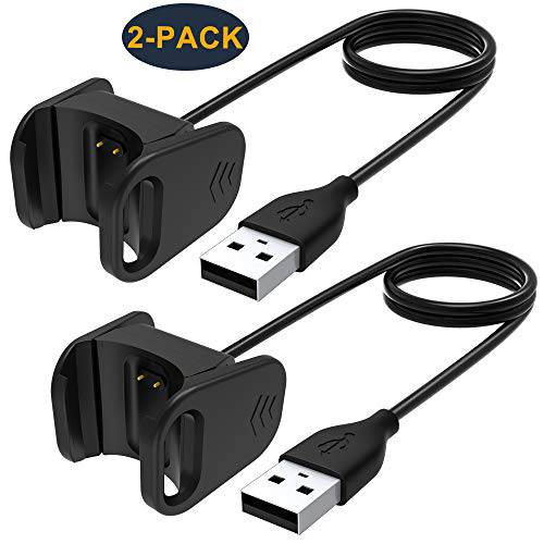 CAVN 2 팩 충전 케이블 호환가능한 핏빗 Charge 3 교체용 USB 충전 케이블 케이블 클립 도크 악세사리 어댑터 Charge 3 Charge SE 스마트워치 2018 with for
