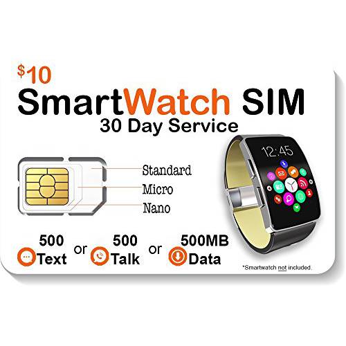 SpeedTalk Mobile  스마트 워치 SIM 카드 4G LTE GSM 스마트시계 and 웨어러블 - 30 Day 서비스 - USA 캐나다 멕시코 로밍
