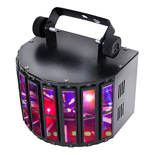 파티 프로젝터 DJ 댄스 라이트 - 테이블탑 or 천장 장착가능 Rave 파티 무대 라이트 w/ 컬러 RGBWP LED 전구, 플래시 디스코 손전등, 플래시 라이트 라이트, Beat 동기화 모션 이펙트 and DMX 컨트롤 - Pyle PDJLT20