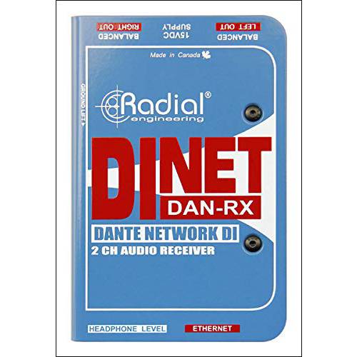 Radial DiNET DAN-RX 2-Channel Dante 네트워크 블루투스리시버