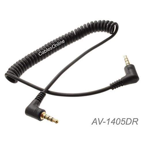 CablesOnline 5ft Right-Angle to Right-Angle 3.5mm (1/ 8) 스테레오 TRRS 4-Pole Male/ Male 말린케이블 오디오 케이블, AV-1405DR