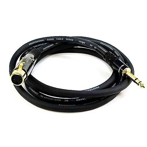 Monoprice 104769 6-Feet Premier Series XLR Female to 1/ 4-Inch TRS Male 16AWG 케이블