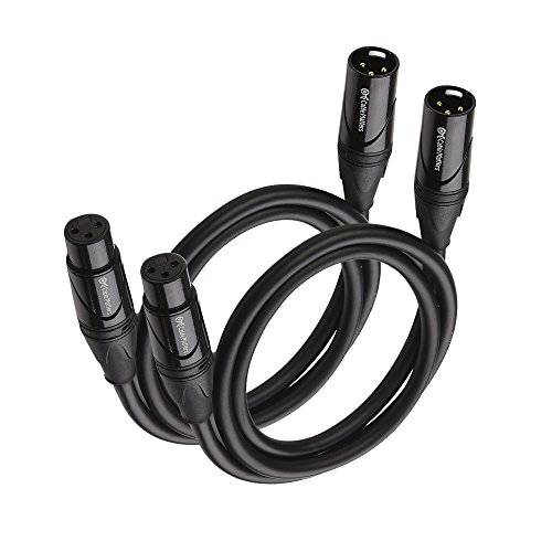 Cable Matters 2-Pack 프리미엄 XLR to XLR 마이크,마이크로폰 케이블 3 Feet