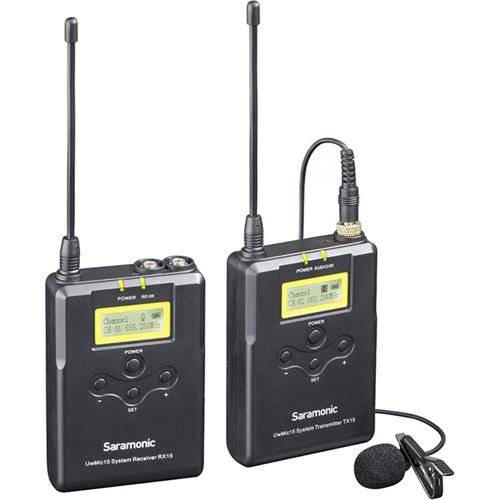 Saramonic UHF 무선 라발리에 마이크,마이크로폰 시스템 (UwMic15)