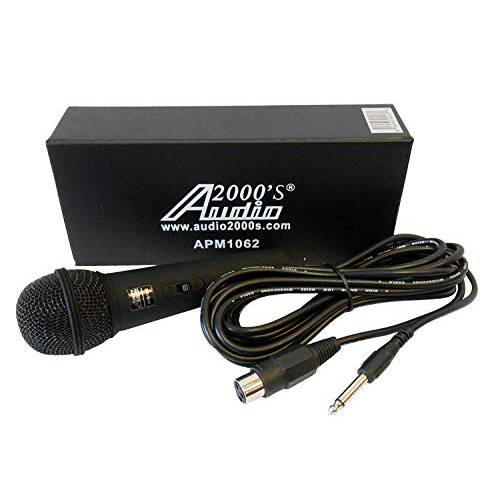 Audio2000’S APM1062 단방향 다이나믹 마이크,마이크로폰 마이크,마이크로폰 케이블, Built-in 어쿠스틱 팝 필터, 러그드 공사현장, and 스틸 매쉬 그릴판