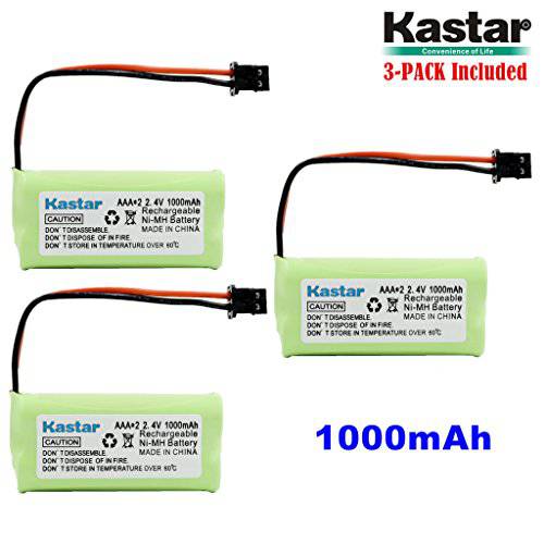 Kastar 3-Pack AAAX2 2.4V MSM 1000mAh Ni-MH 충전식 배터리 Uniden BT-1008 BT-1016 BT1008S DECT20602 DECT 2080 DECT 2060-2 DWX-207 DECT20854WX DECT21802 Dantona BATT-1008 Empire CPH-515B