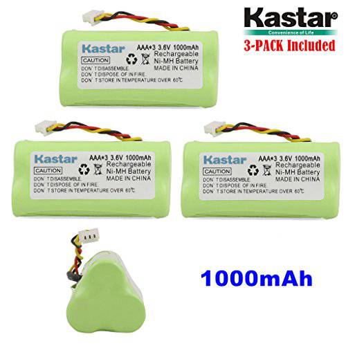 Kastar 3-Pack AAA 3.6V 1000mAh Ni-MH 충전식 배터리 교체용 Zebra/ 모토로라 Symbol 82-67705-01 Symbol LS-4278 LS4278-M BTRY-LS42RAAOE-01 DS-6878 무선 블루투스 레이저 바코드 스캐너