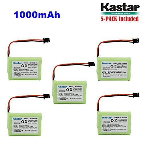 Kastar 5-Pack AAAX3 3.6V MSM 1000mAh Ni-MH 충전식 배터리 Uniden 무선 폰 BT-446 BT446 BP-446 BP446 BT-1005 BT1005 TRU8885 TRU8885-2 TRU88852 TRU8888 TRU9460 TRU9465 TRU9480 TCX-800