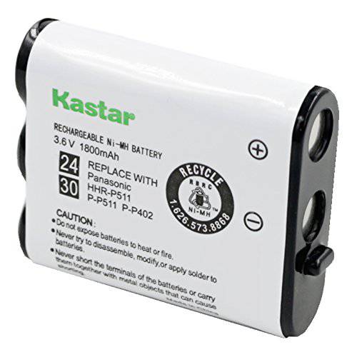 Kastar  배터리 교체용 파나소닉 N4HKGMA00001 무선 폰 배터리 and 파나소닉 P-P511, HHR-P511, 타입 24 충전식 배터리