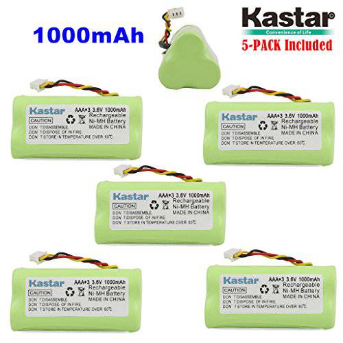 Kastar 5-Pack AAA 3.6V 1000mAh Ni-MH 충전식 배터리 교체용 Zebra/ 모토로라 Symbol 82-67705-01 Symbol LS-4278 LS4278-M BTRY-LS42RAAOE-01 DS-6878 무선 블루투스 레이저 바코드 스캐너