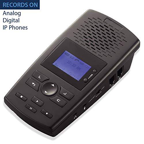 RecorderGear TR600 유선전화 폰 통화 레코더 아날로그/ IP/ 디지털 Lines, 자동 전화 레코딩 디바이스