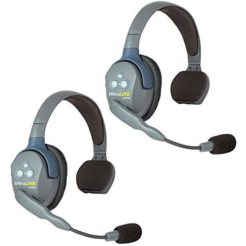 Eartec UL2S UltraLITE 풀 듀플렉스 무선 헤드폰,헤드셋 커뮤니케이션 2 사용자 - 2 싱글 이어 헤드셋