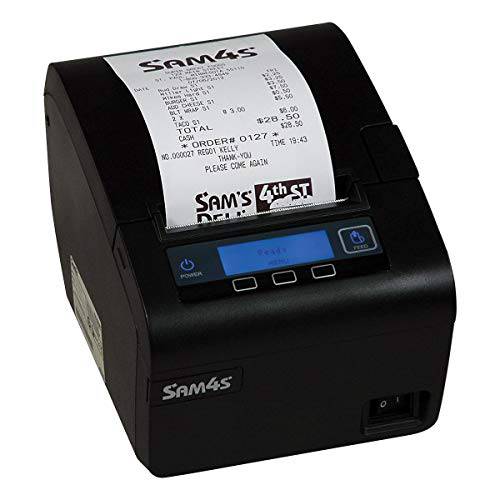 SAM4s Ellix 40 Multi-functional 열 영수증 프린터, 듀얼 인터페이스, up to 270mm 인쇄물 Per second, 인쇄물 Watermarks, and 프린트 용지,종이 Loading, Anti-Jam 테크놀로지, 블랙