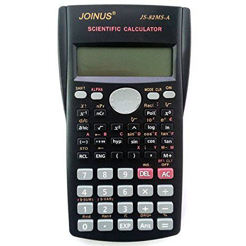 이공계,공학 계산기 240 Calculations 기능, 12 숫자, 이중 디스플레이, 비지니스 사무실,오피스 학교 포켓 계산기, 블랙 컬러 (JS-82MS-A)