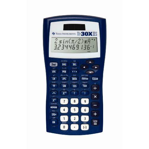Texas Instruments TI-30X IIS 2-Line 이공계,공학 계산기, 다크 블루