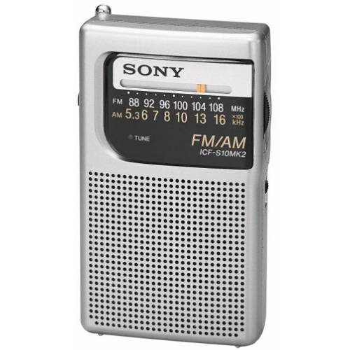 소니 ICF-S10MK2 포켓 AM FM 라디오 실버