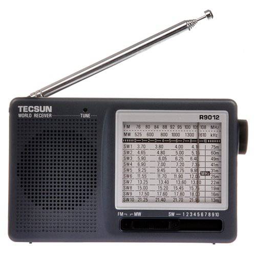 TECSUN R-9012 AM/ FM/ SW 12 밴드 단파 라디오 휴대용 블루투스리시버 그레이