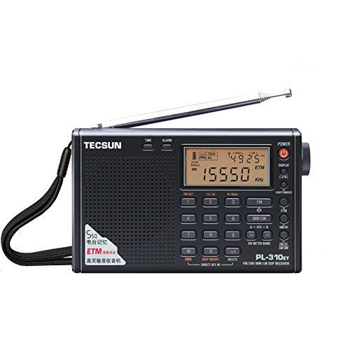 TECSUN PL-310ET FM 스테레오/ SW/ MW/ LW 세계 밴드 PLL DSP 라디오 블랙 by allnice