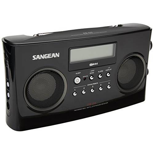 Sangean PR-D5BK AM FM 휴대용 라디오 디지털 튜닝 and RDS 블랙 with