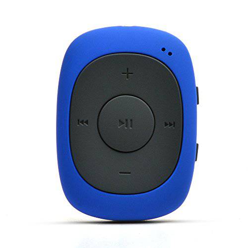 AGPTEK G02 8GB 클립 MP3 플레이어 FM 혼합 휴대용 음악 플레이어 땀방지 실리콘 케이스 스포츠 Blue 포함 포함 용