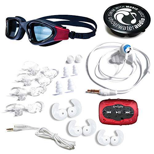 Swimbuds  스포츠 헤드폰,헤드셋 and 8 GB SYRYN 방수 MP3 플레이어 셔플 기능