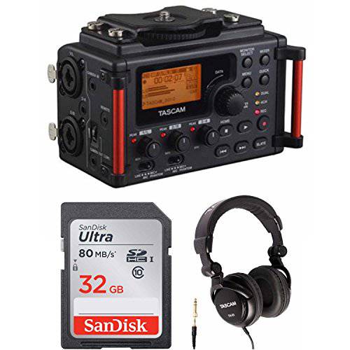 Tascam DR-60DmkII DSLR 오디오 레코더 32GB SD 카드 and 스튜디오 헤드폰,헤드셋