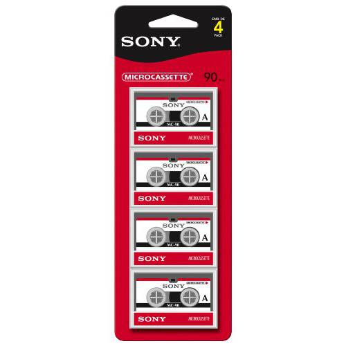 Sony MC-90 90-Minute Microcassette 테이프, 4-Pack (단종 by 제조사)
