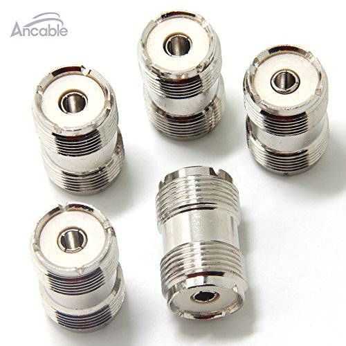 Ancable 5-Pack UHF PL-259 Female to UHF PL-259 Female 동축, Coaxial,COAX 어댑터 커넥터 연장기,커플러 Joiner CB Ham 라디오 안테나