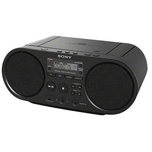 Sony Zs-PS50 블랙 휴대용 Cd 붐박스 플레이어 디지털 튜너 AM/ FM 라디오 USB 재생 and 오디오 입력 Mega 베이스 Reflex 스테레오 사운드 시스템