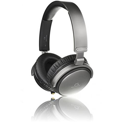 SoundMAGIC Vento P55 헤드폰,헤드셋 On-Ear Closed 후면 헤드폰,헤드셋 파워풀 베이스 하이파이 스테레오 이어폰 마이크,마이크로폰 (블랙)