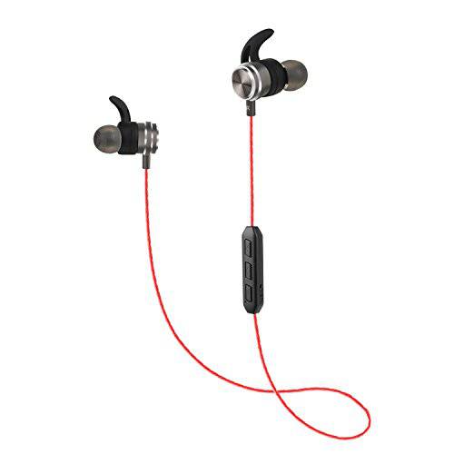 ASTOTSELL  무선 헤드폰, MagneticSports 블루투스 이어폰 HD 스테레오 in-Ear Earbudsfor (블루투스 4.1, aptX, 땀방지, 마그네틱,자석 디자인) (레드)
