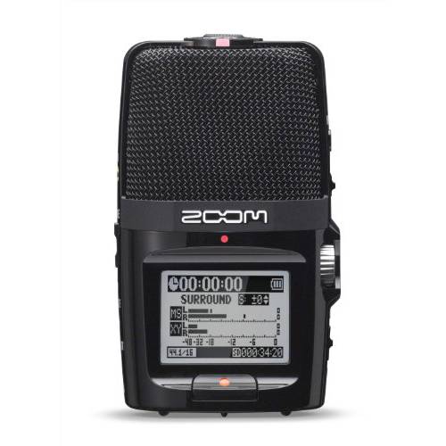 Zoom H2n 스테레오 서라운드 사운드 휴대용 녹음기 5 Built-In 마이크 X Y Mid-Side 써라운드 사운드 앰비소닉 모드 기록 to SD 카드 for 레코딩 음악 오디오 비디오 and 인터뷰 for