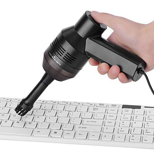 fosa 휴대용 미니 소형,휴대용 USB 키보드 진공청소기 노트북 데스크탑 PC(Black)
