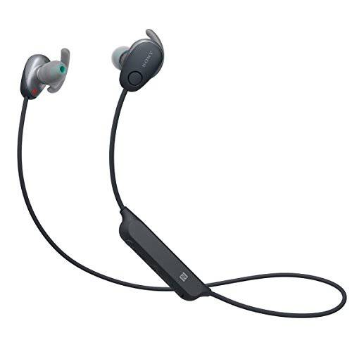 Sony SP600N 무선 소음 캔슬링 스포츠 In-Ear 헤드폰,헤드셋, 블랙 (WI-SP600N/ B)