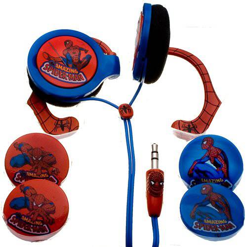 NEMO DIGITAL MVF10109SM Spider-Man 랩 어라운드 헤드폰,헤드셋 Inter-changeable 그래픽 (단종 by 제조사)