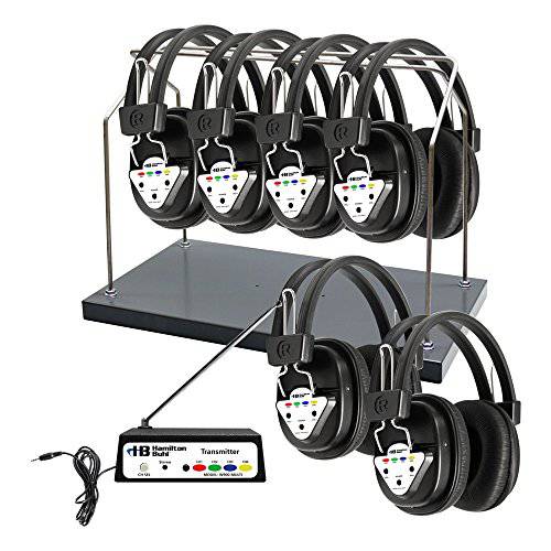 Hamilton Buhl 무선 6 침입자 청취 센터 Multi-Frequency 송신기, 무선 헤드폰,헤드셋 and Rack